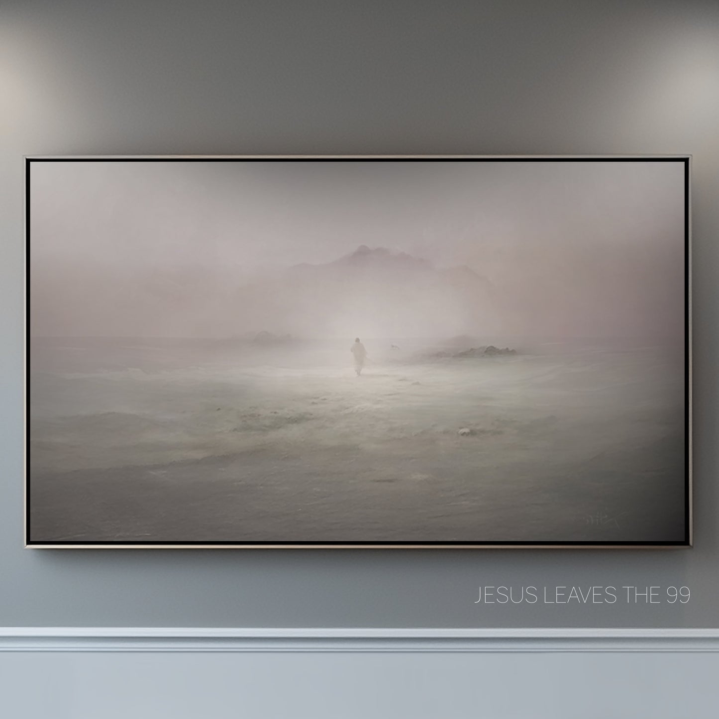 Jesus Leaves The 99: Canvas Painting Art