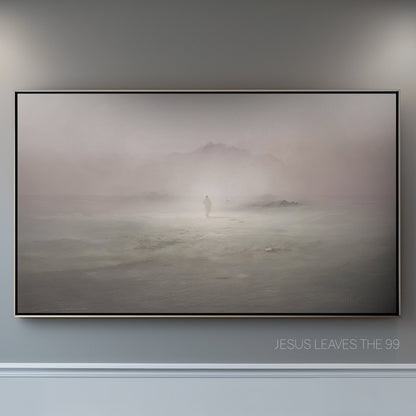 Jesus Leaves The 99: Canvas Painting Art
